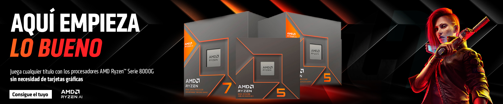 banner con procesadores de la marca ryzen